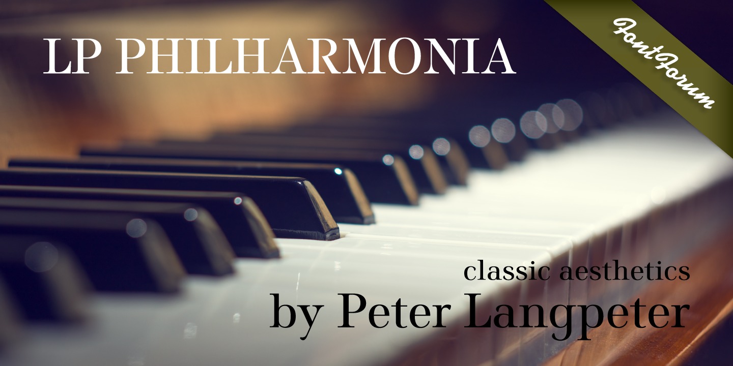 Beispiel einer LP Philharmonia-Schriftart